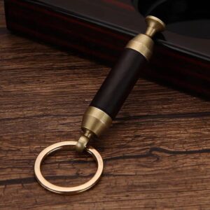 Keychain Cigar Punch W/ Needle holder (Gold Black)